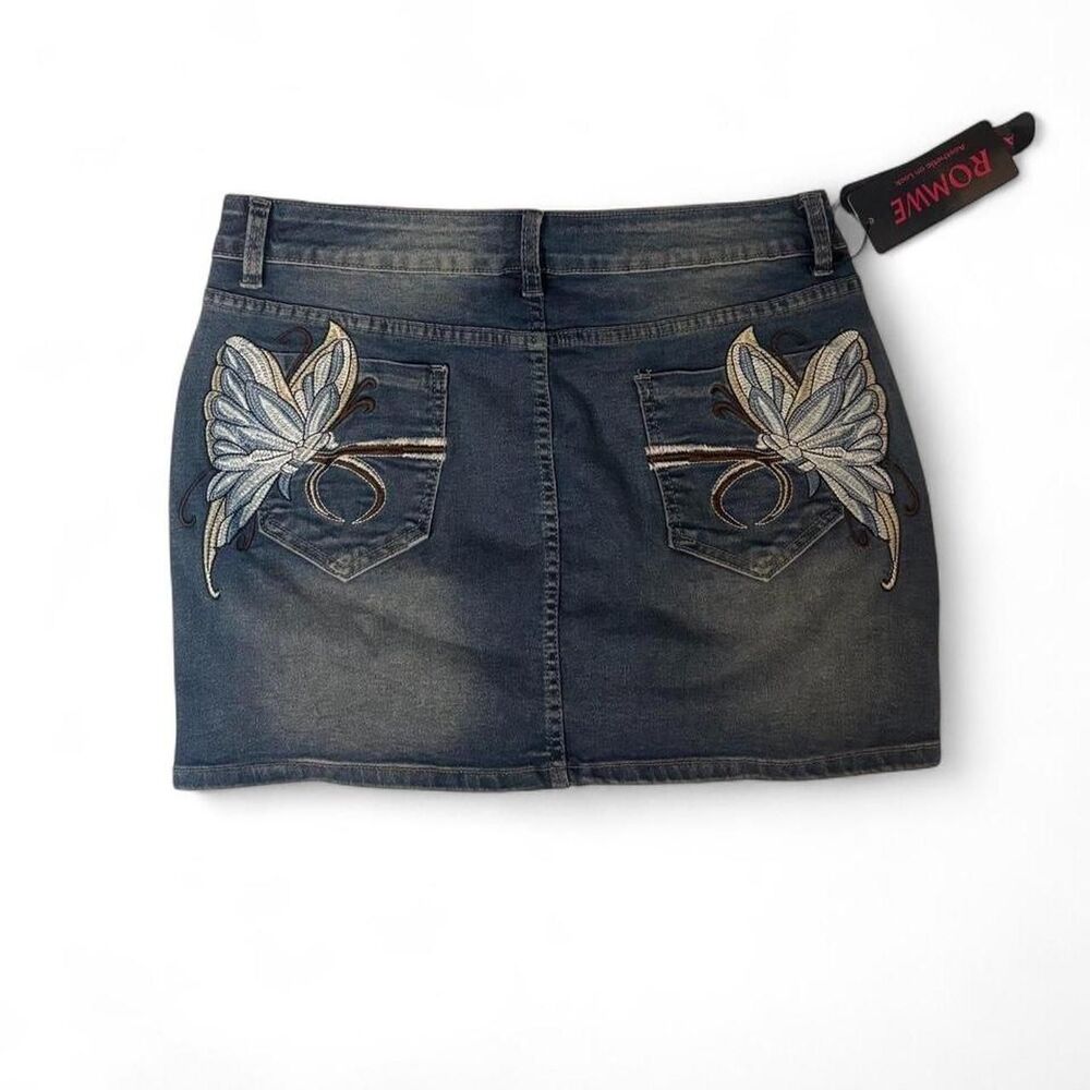 Romwe Women's Blue and Navy Skirt